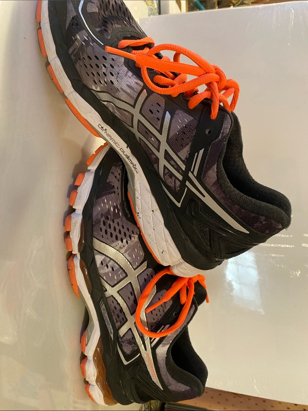 ASICS Black & Orange Women's Athletic Running Shoes